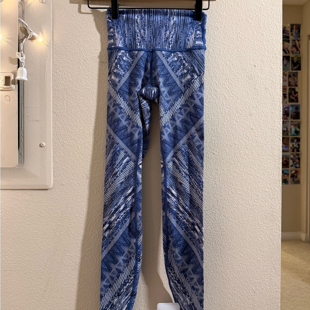 lululemon athletica Geometric Blue Leggings